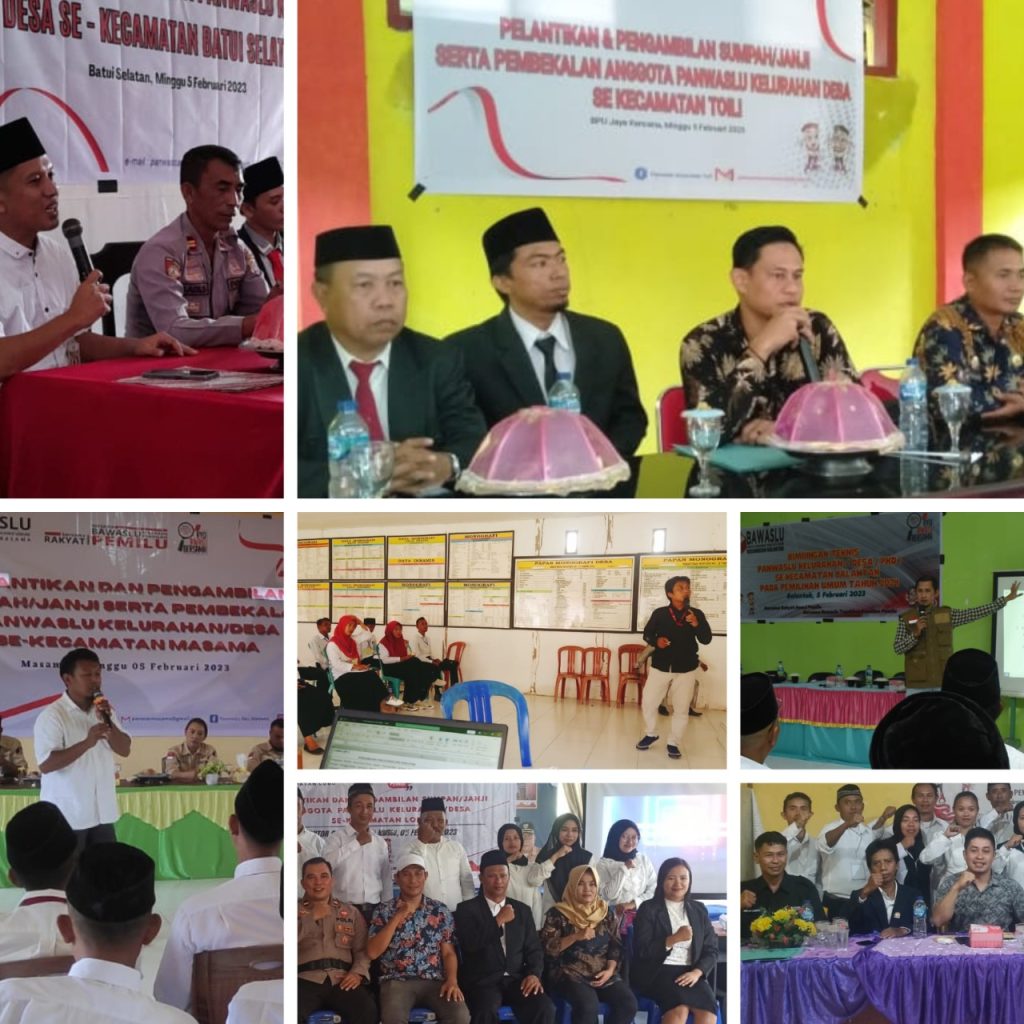 235 Panwaslu Kelurahan/Desa Dilantik Oleh Masing Masing Panswaslu Kecamatan, Berikut Rinciannya!