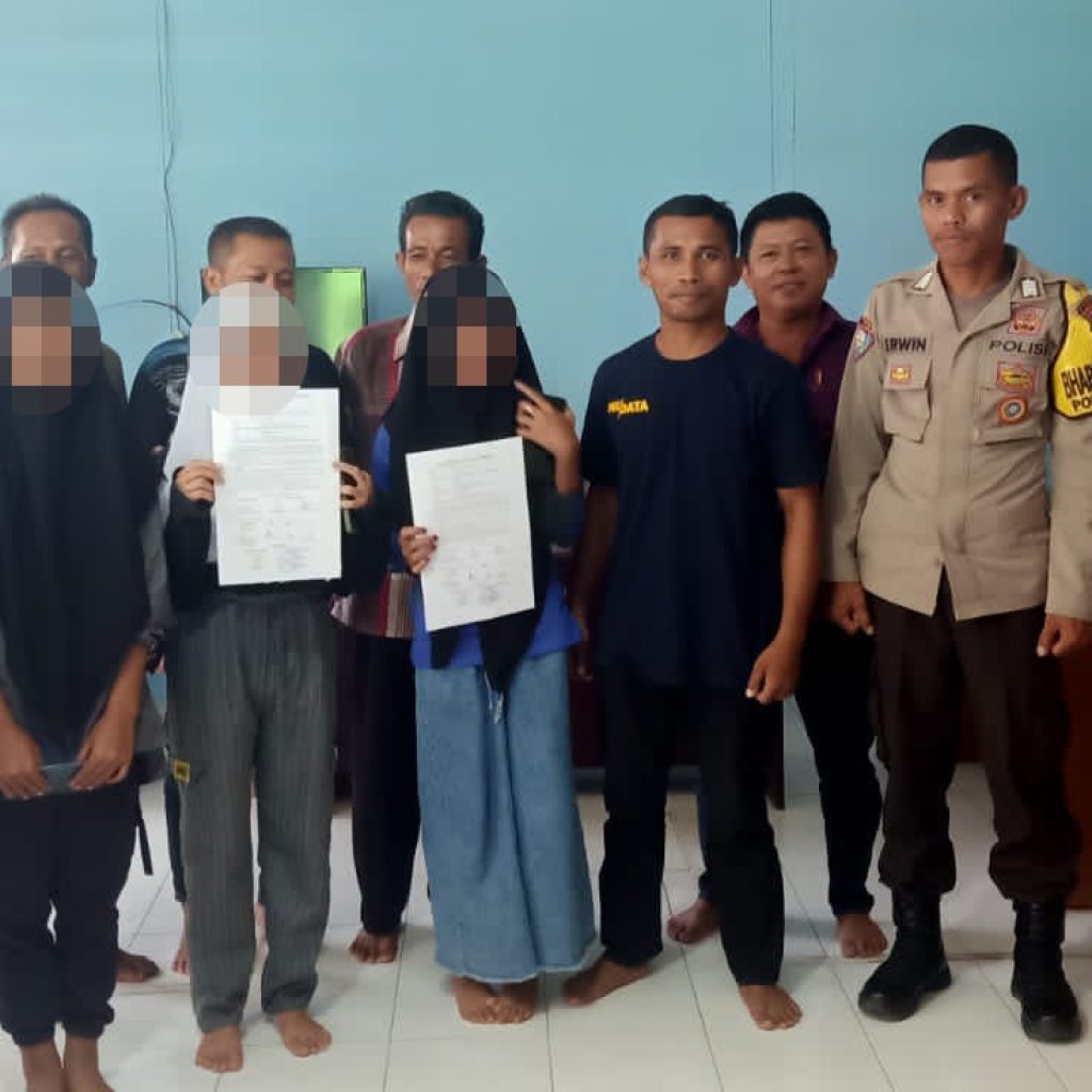 Cemburu Berakibat Penganiayaan, Polisi Pimpin Mediasi  Di Kecamatan Nuhon