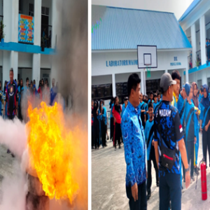 Kasat Pol dan Damkar Banggai Beri Pelatihan & Simulasi Pada SMP Negeri 1 Luwuk