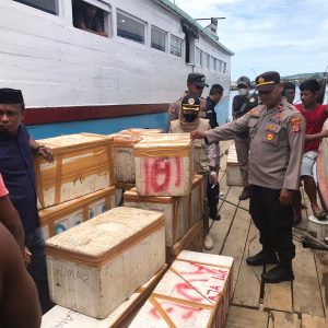 Daging  Tanpa Dokumen Dari Sanana Berhasil Diamankan Balai Karantina Luwuk Bersama KP3 Polsek Luwuk