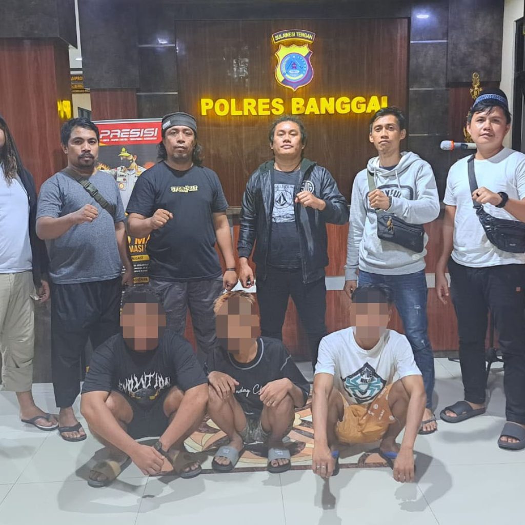 Beri Keamaan Polres  Banggai Tekbukti Tiga Pencuri  Di Pasar Simpong Di Tangkap