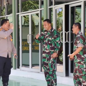 Kapolres Banggai Berkunjung Ke Markas Kodim 1308 LB Tingkatkan Jalinan Silaturahmi