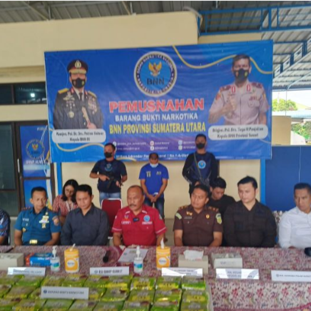 BNNP Sumut Musnahkan 36 kg Sabu Hasil Tangkapan Tim Gabungan