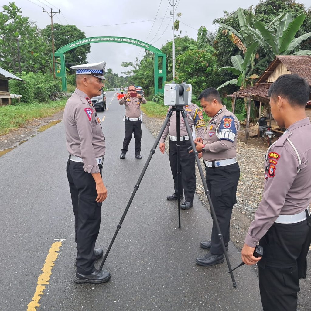 Sub Dit Gakkum Polda Sulteng Bersama Tim Gakkum Polres Banggai Gelar Olah TKP