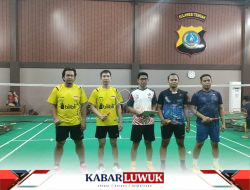 Tim Beregu Bulutangkis Polres Banggai Melaju ke Semifinal Kapolda Cup ke-IV 2023