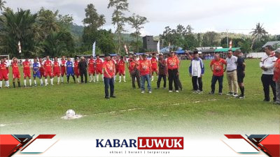 PJ Bupati Bangkep Buka Semi Open Turnamen Sepak Bola Kades Pelteng Cup I Tahun 2023