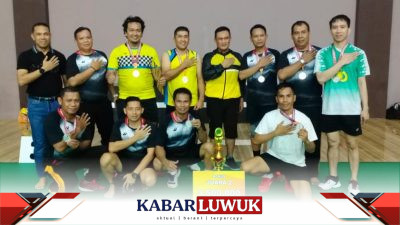 Tim Polres Banggai Menjadi Runner-Up di Lomba Badminton Kapolda Cup IV
