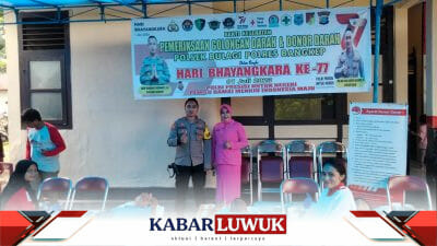 Polsek Bulagi Gelar Kegiatan Bakti Kesehatan Dalam Rangka Hari Bhayangkara Ke-77