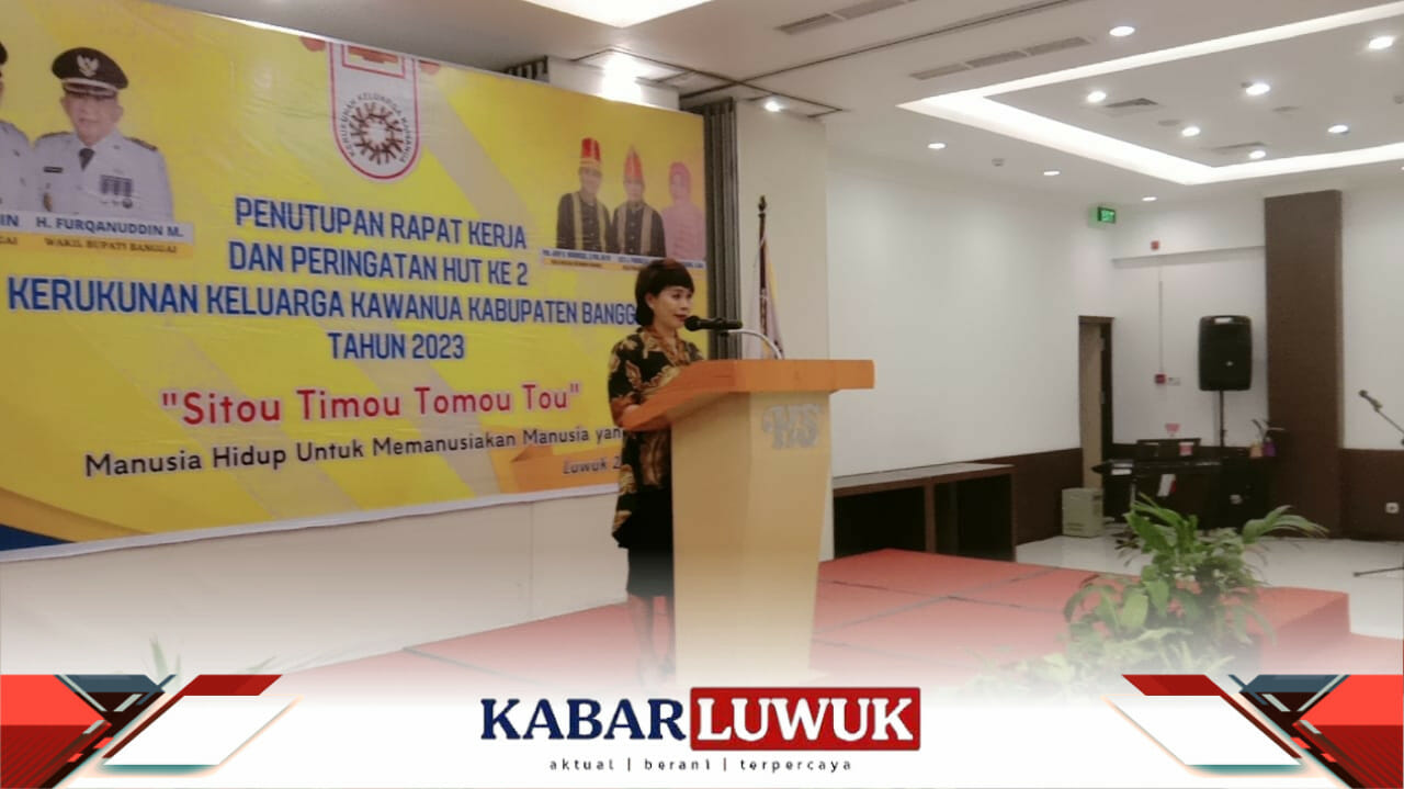 Wakili Bupati Banggai, Ir Ferlyn Monggesang Tutup Rapat Tahunan Kerukunan Kawanua