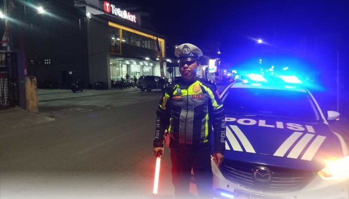 Satuan Lalu Lintas Polres Banggai Gelar Pengaturan Malam Hari