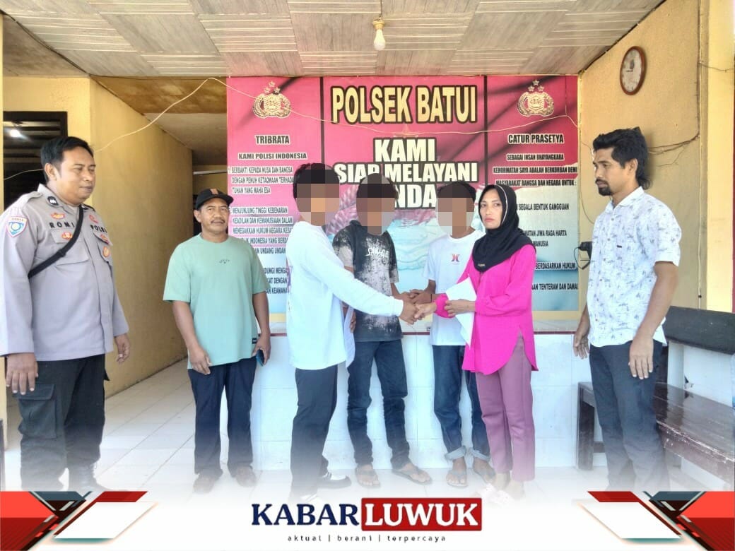 Pukul Ponakan Warga Batui Berurusan di Kantor Polisi