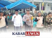 Polisi dan Banzer Menjaga Aman Jalannya Pengajian Akbar Majelis Taklim Toili