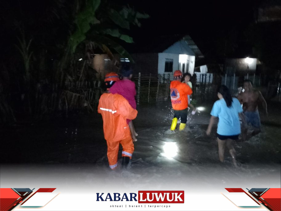 Tim Reaksi Cepat BPBD Banggai Evakuasi Banjir Melanda di Desa Sayambongin, 4 Anak Diselamatkan