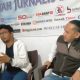 Didampingi penasehat hukumnya, Kepala Desa (Kades) Tuntung, Erik Alimun