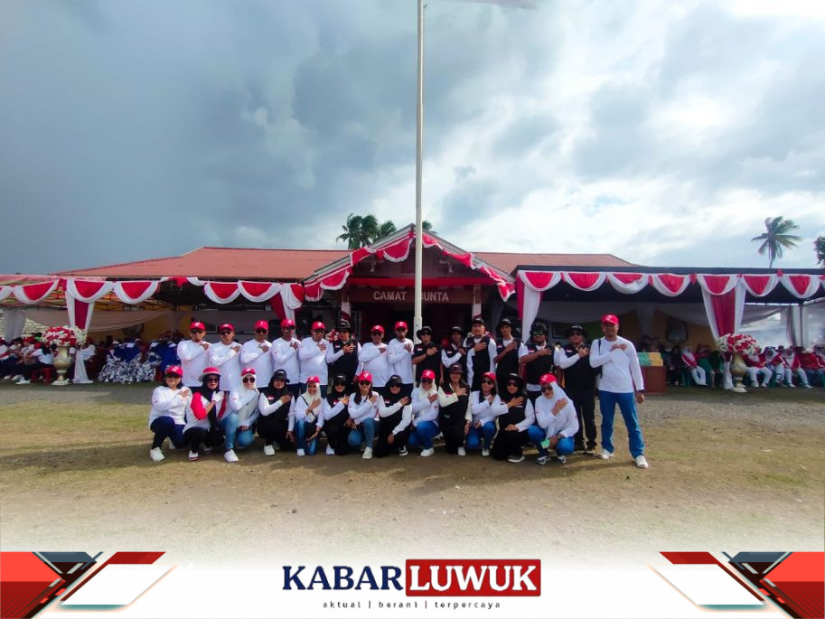 Panitia Pemungutan Suara, Panitia Kecamatan, dan Panitia Pengawas Pemilu Kecamatan Bunta untuk menggelar aksi sosialisasi dengan tema utama "Tolak Politik Uang, Jangan Golput