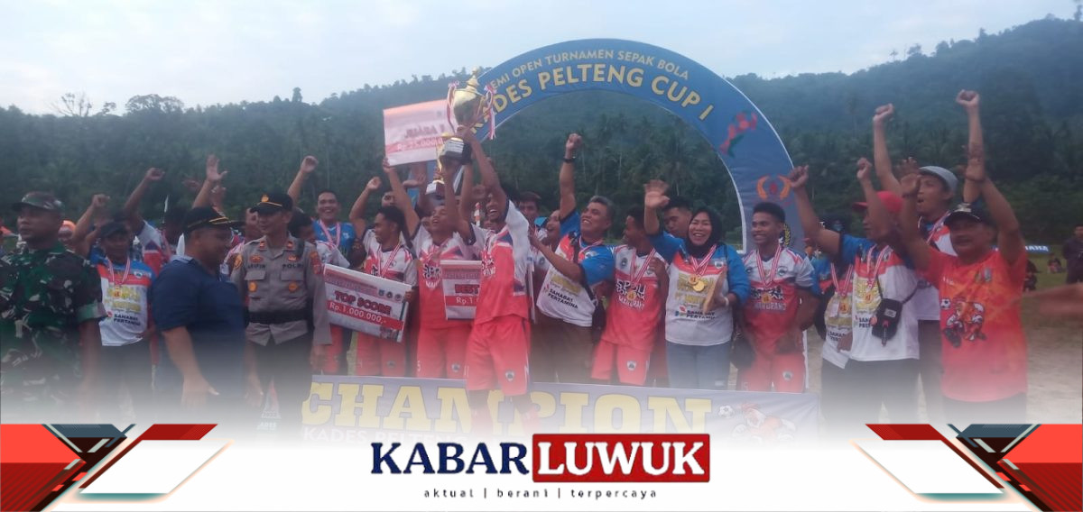 SPBU Kompak Liang Juara Final Kades Kades Cup I Peling Tengah Cup I
