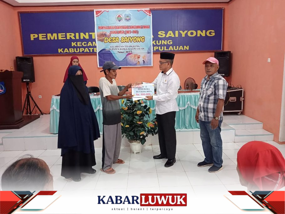 24 KPM Desa Saiyong Menerima Dana BLT Tahap Dua