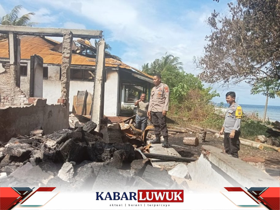 Dua Bangunan di Mantoh Banggai Terbakar, Polisi Olah TKP Awal