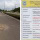Warga Kabupaten Salakan mengeluhkan material pasir yang mengganggu lalu lintas di ruas jalan Kompleks Perkantoran Salakan