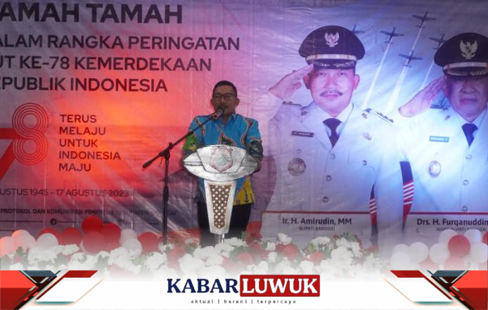 Bupati Banggai, Ir. H. Amiruddin,MM Saat menghadiri Acara Ramah Tamah bersama Anggotar paskibraka dan Unsur Forkopimda Kabupaten Banggai
