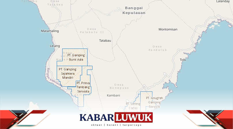 Daftar Pemegang IUP dan WIUP Batu Gamping di Banggai Kepulauan