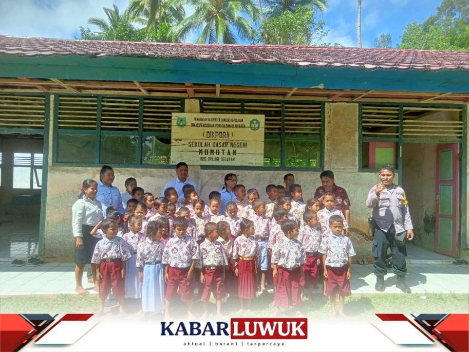 BRIPTU MUH. RIVSKY LALAMO Laksanakan Police Go To School Di Sekolah Pegunungan SDN Momotan