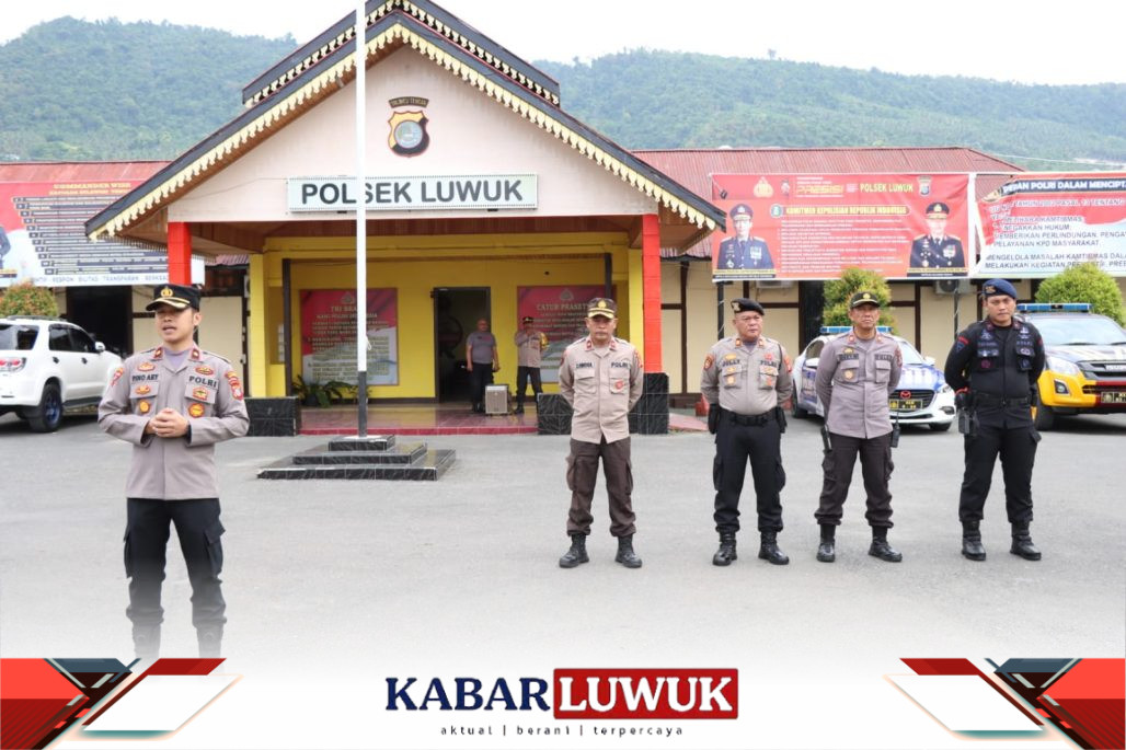 Kabag Ops Polres Banggai Pimpin Apel Gabungan Kesiap siagaan Pemindahan Pelabuhan Peti Kemas Luwuk