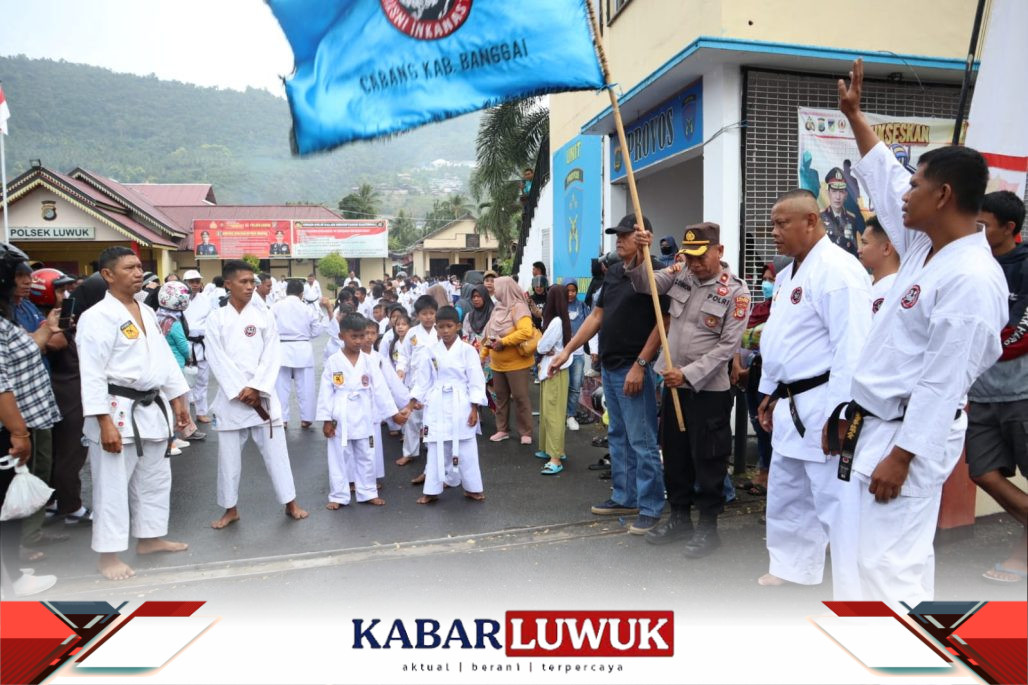 Plh Kapolsek Luwuk Lepas Peserta Long March Inkanas Banggai