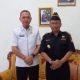 Kepala Kantor Bea Cukai Luwuk Mu'amar Khdafi saat berkunjung ke Kantor Kejaksaan Negeri Banggai Laut dan diterima langsung oleh Kajari Banggai Laut, Reinhard Tololiu