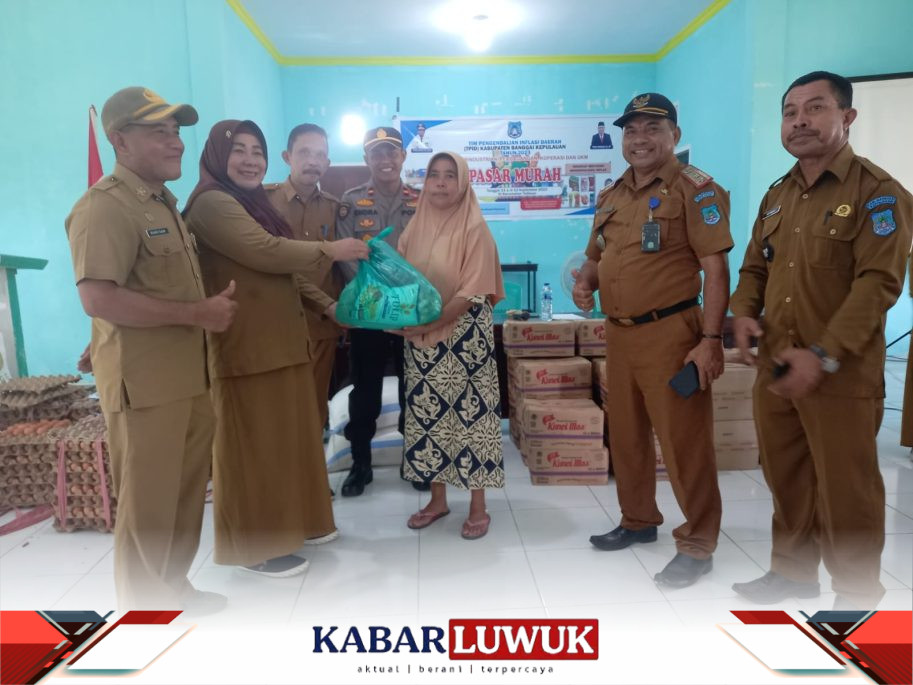 Disperindagkopukm Bangkep Kembali Gelar Pasar Murah Gelombang Keempat.
