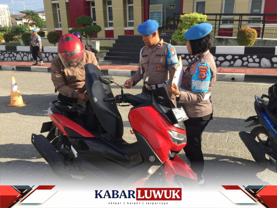 Mendukung Operasi Zebra Tinombala, Bidpropam Polda Sulteng Razia Kendaraan anggota Polri