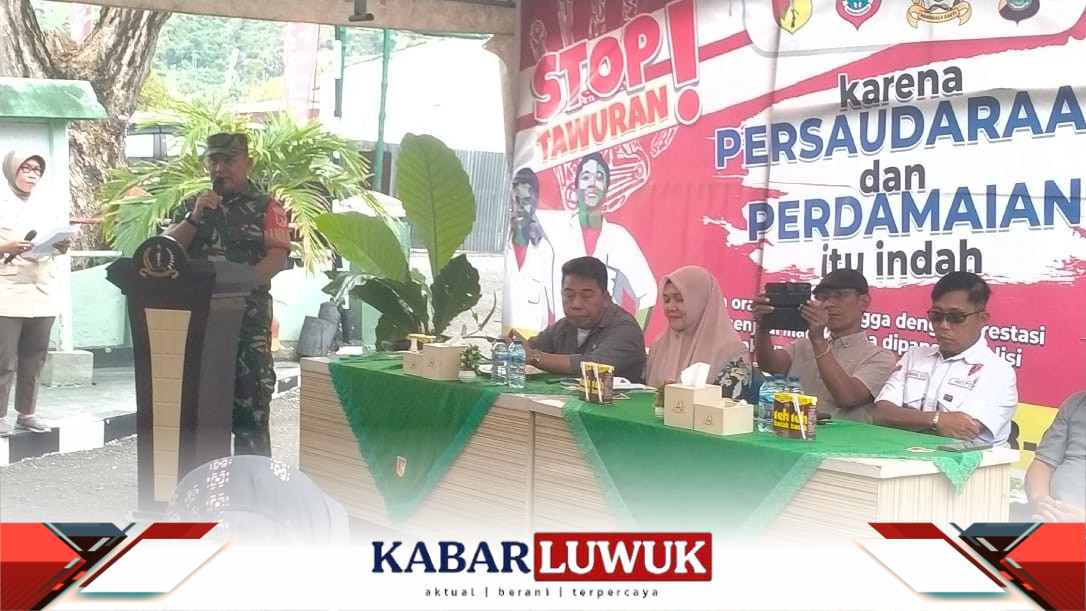 Deklarasi Bersama 'Stop Tawuran' oleh Komandan Koramil 1308-01/LB dan Pemerintah Kabupaten Banggai"