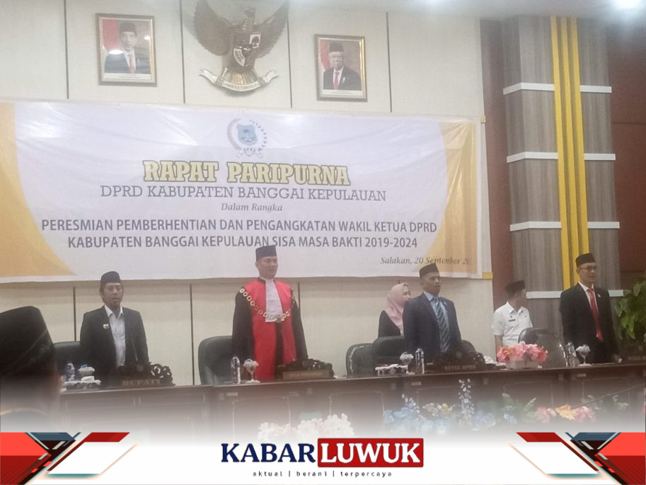 Suhardin Sabalino Resmi Wakil Ketua I DPRD Bangkep.