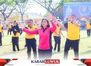 Polres Banggai Rayakan HUT Lantas ke-68 Dengan Senam Bersama Stakeholder