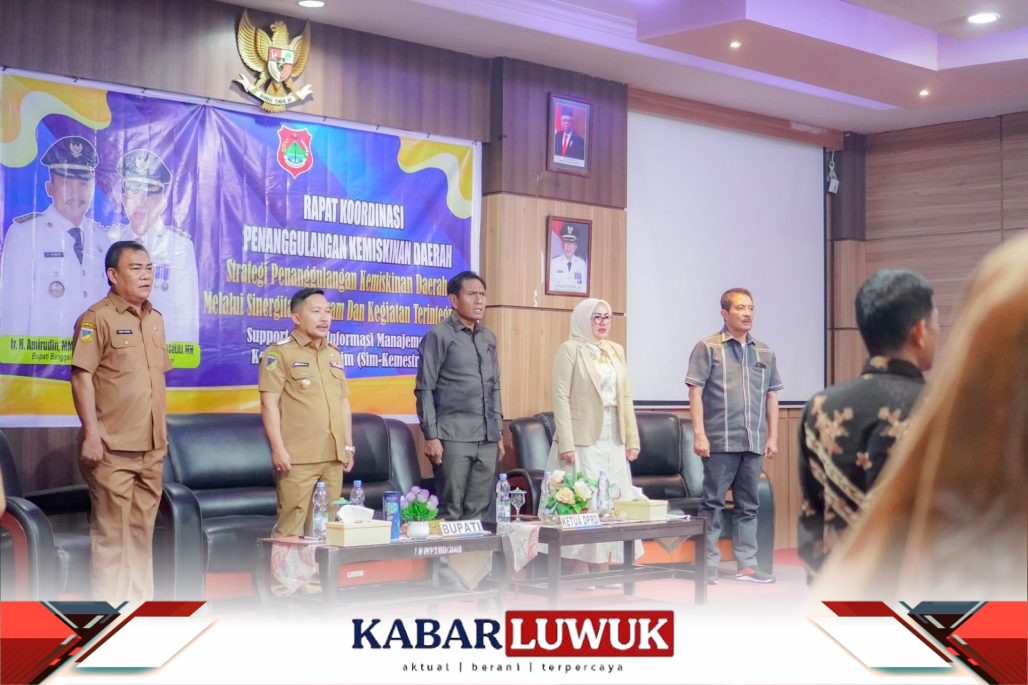 Bupati Banggai Ir. H. Amirudin menghadiri kegiatan Rapat Koordinasi Penanggulangan Kemiskinan Daerah Kabupaten Banggai Tahun 2023