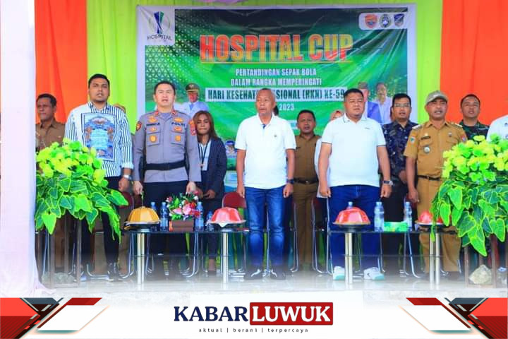 Bupati Banggai Laut, Sofyan Kaepa, SH, didampingi oleh Wakil Bupati Banggai Laut, Ablit H. Ilyas, SH, dengan penuh semangat membuka kegiatan Hospital Cup Tahun 2023