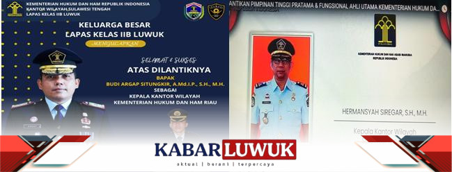 Kepala Kantor Wilayah Hukum dan Ham Provinsi Sulawesi Tengah Berganti Jabatan