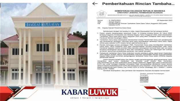 Tambahan Dana Desa Tahun 2023, Hanya 29 Desa Beruntung diBangkep