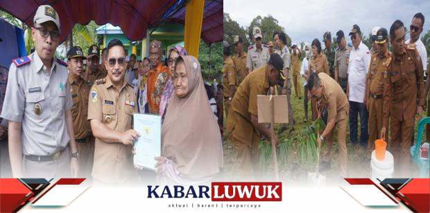 Bupati Amirudin mengajak semua yang hadir untuk tidak hanya menanam pohon