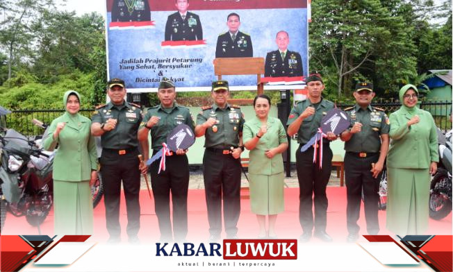 Pangdam XIII/Merdeka Mayjen TNI Legowo W.R. Jatmiko, S.I.P., M.M bersama Ketua Persit Daerah XIII/Mdk, Ny. Nonny Legowo melaksanakan kunjungan ke Kodim 1311/Morowali