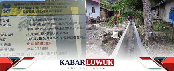 Pemdes Alakasing Bangun Desa Manfaatkan Dana Desa.