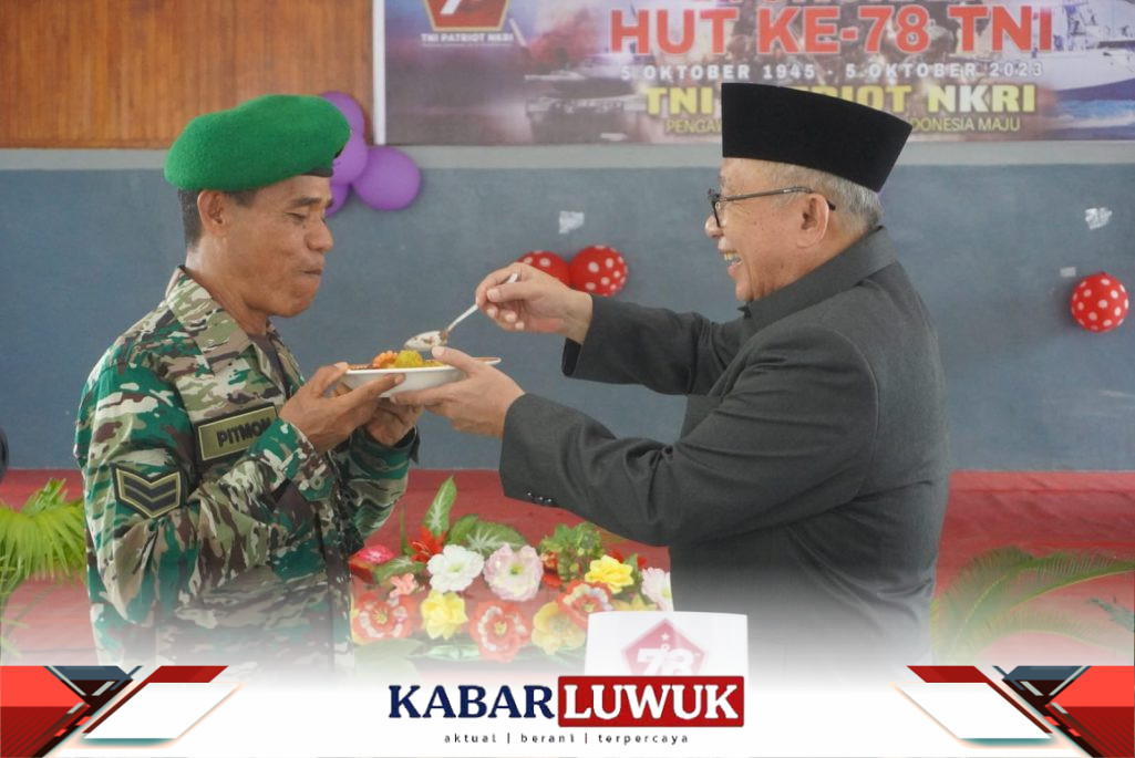 Drs. H. Furqanuddin Masulili, M.M, turut hadir dalam upacara peringatan Hari Ulang Tahun (HUT) Tentara Nasional Indonesia (TNI) ke-78