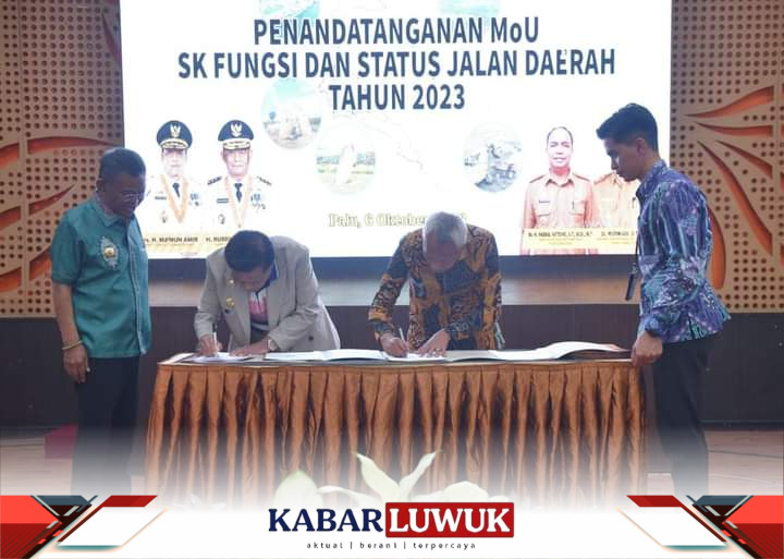 Pemda Balut Gelar Pembahasan dan Penandatanganan MoU Fungsi dan Status Jalan Daerah