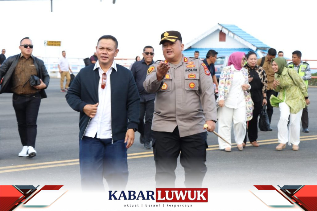 Kapolres Banggai Sambut Kedatangan Kapolda Sulteng di Bandara Luwuk