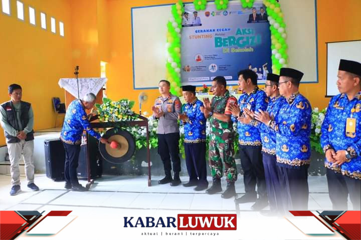 Bupati Banggai Laut, Sofyan Kaepa, SH, secara resmi membuka kegiatan Gerakan Cegah Stunting Melalui Aksi Bergizi