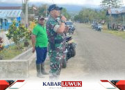 Danramil 1308-01/LB,Letda Inf Romel Kamea Pimpin Karya Bhakti Persiapan Perkemahan Akbar Pramuka 2023