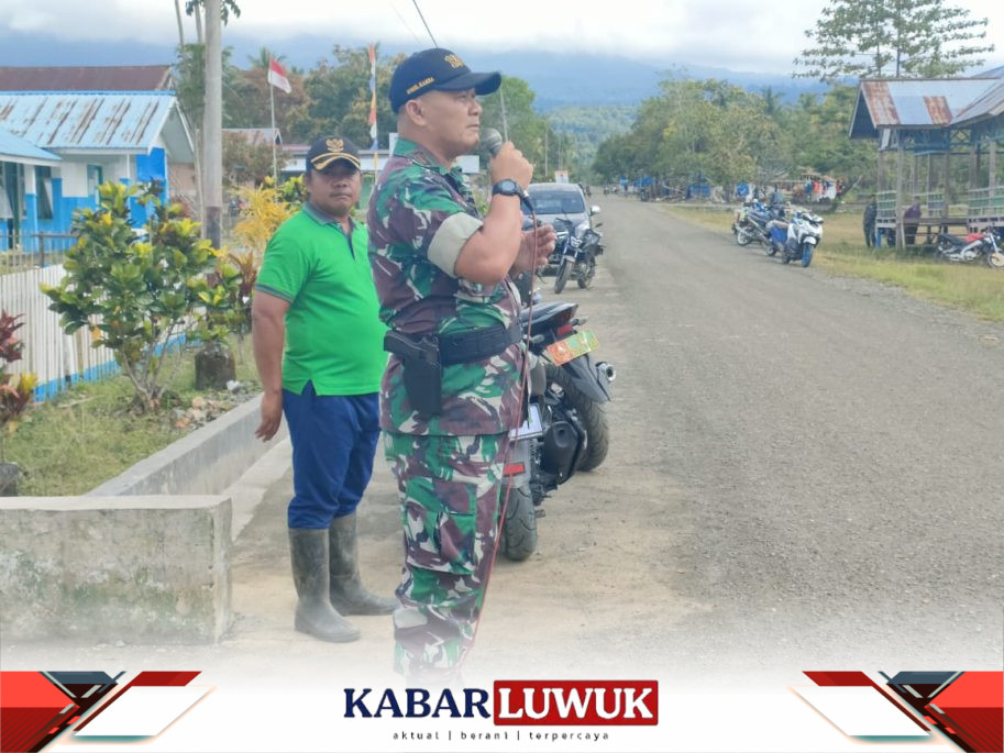 Danramil 1308-01/LB, Letda Inf Romel Kamea Pimpin Karya Bhakti Persiapan Perkemahan Akbar Pramuka 2023