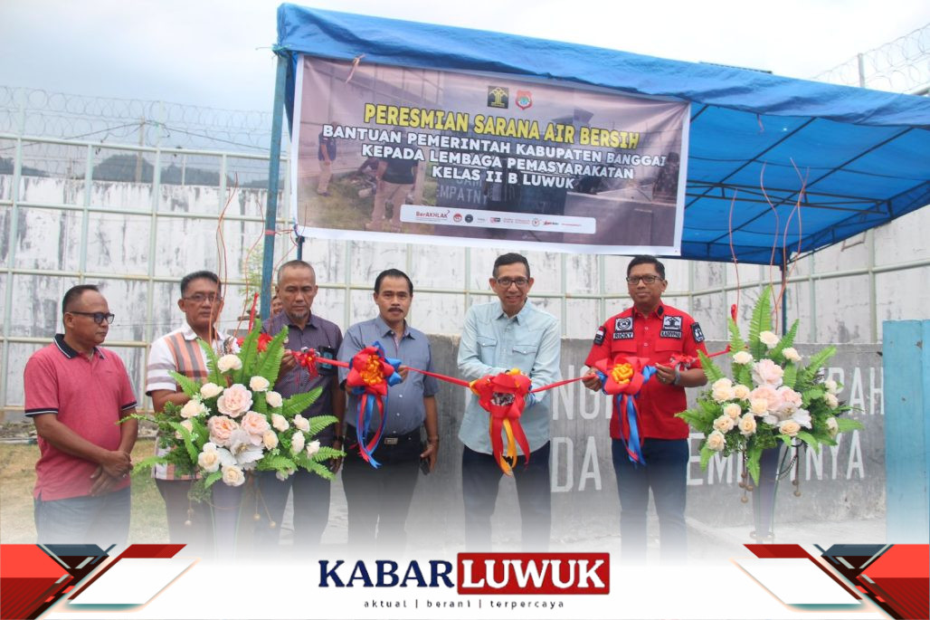 Apresiasi Pemenuhan Layanan Berbasis HAM,Kakanwil Kemenkumham Sulteng Resmikan Sarana Air bersih pada Lapas Luwuk