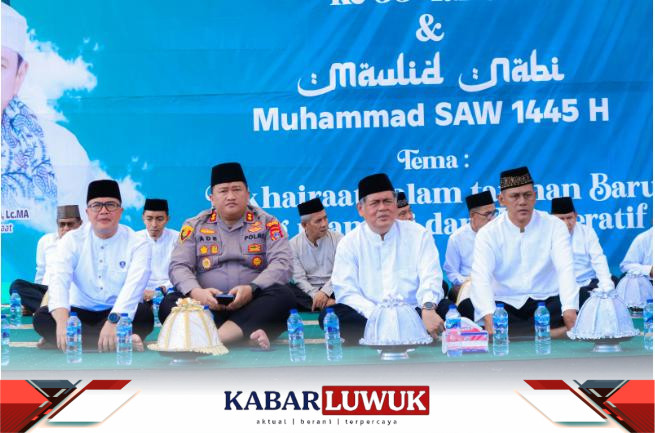 Kapolres Banggai Hadiri Haul Guru Tua ke-55 dan Maulid Nabi Muhammad SAW 1445 Hijriah di Luwuk