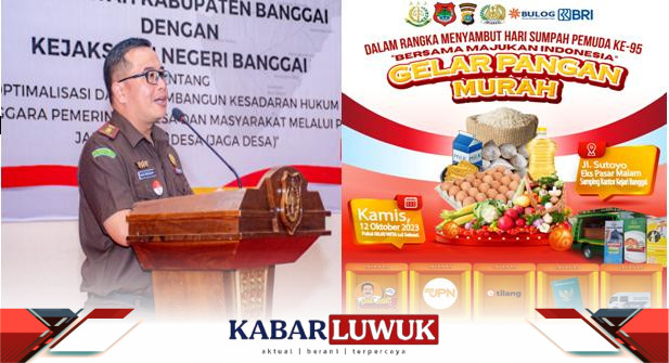 Kejari Banggai Gelar Pasar Murah Menyambut Hari Sumpah Pemuda di Banggai